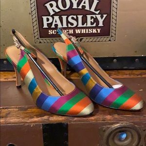 Talbots multi color sling back